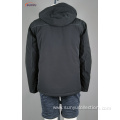 Men's polyester woven winter coats with polar fleece